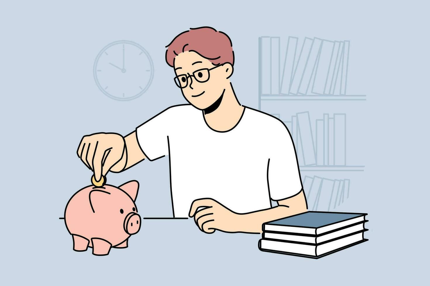 Piggy bank with cups